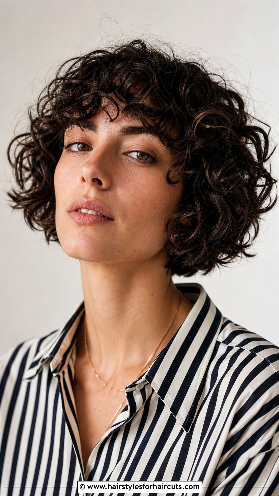 Curly French Bob Haircut - 25 haircuts for curly fine hair - 25 haircuts for curly fine hair