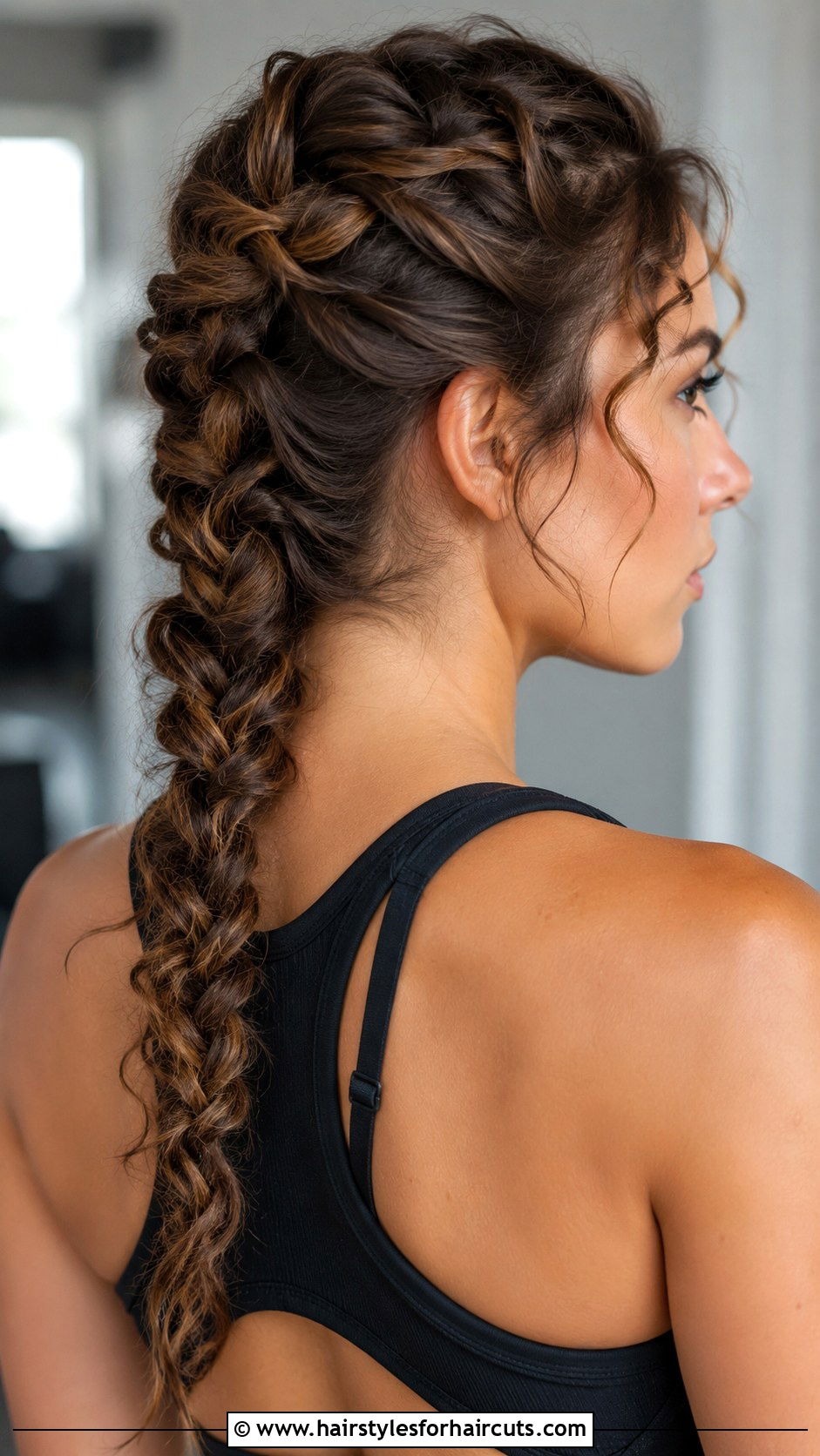 Curly French Braid - 25 easy hairstyles for naturally curly hair - 25 easy hairstyles for naturally curly hair
