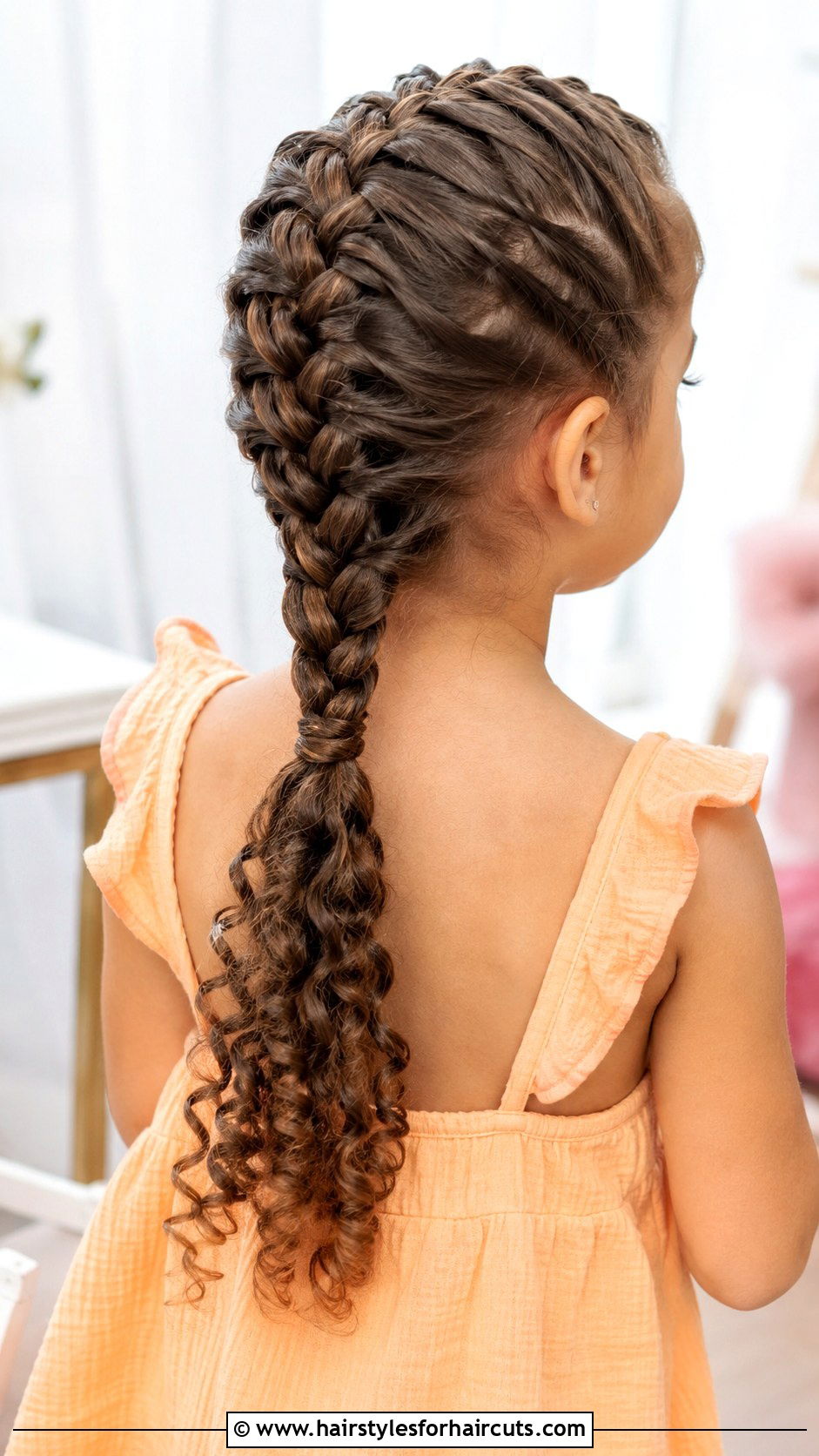 Curly French Braid - 25 girls hairstyles for curly hair - 25 girls hairstyles for curly hair