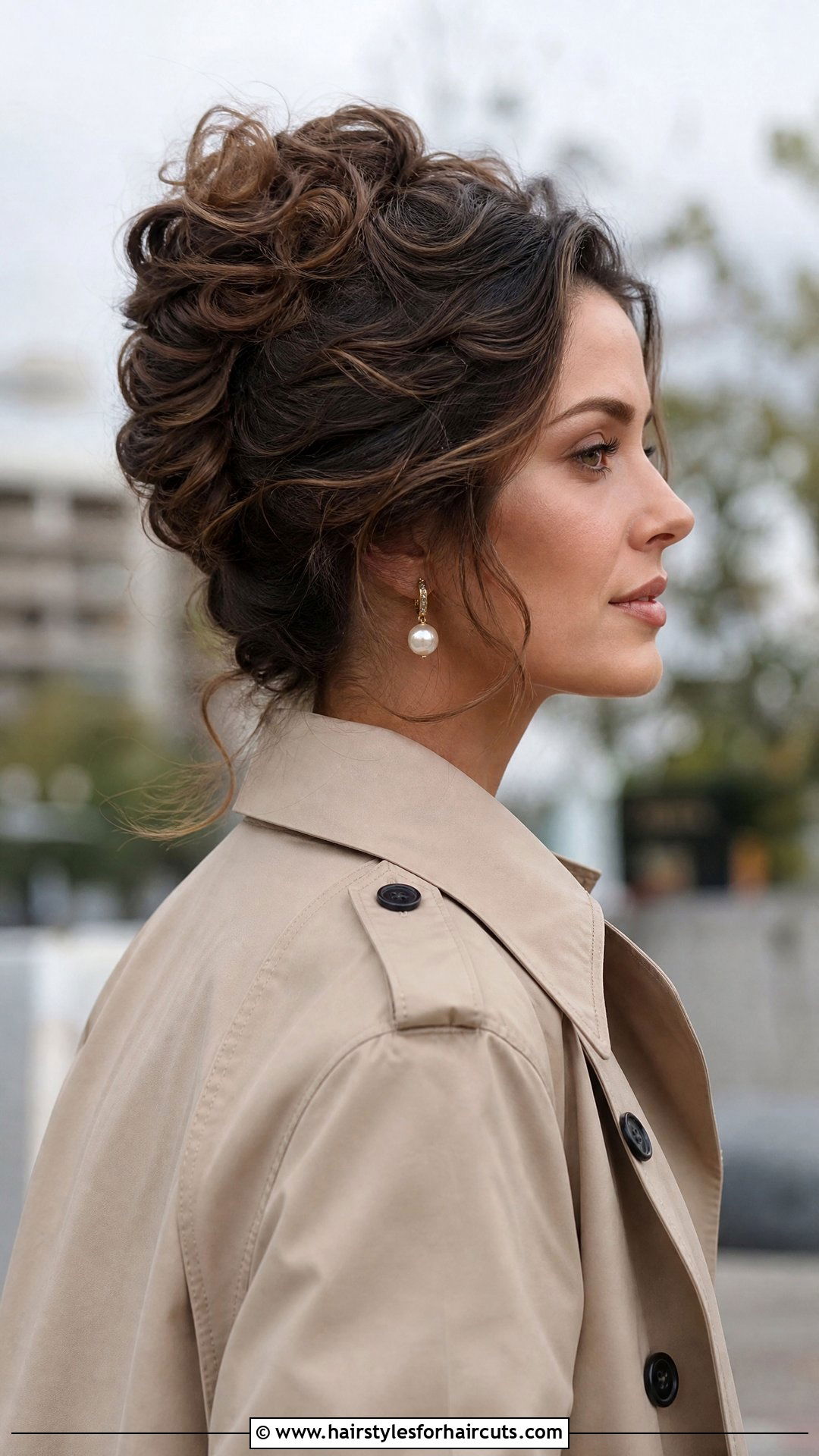 Curly French Twist - 25 womens professional hairstyles for curly hair - 25 womens professional hairstyles for curly hair