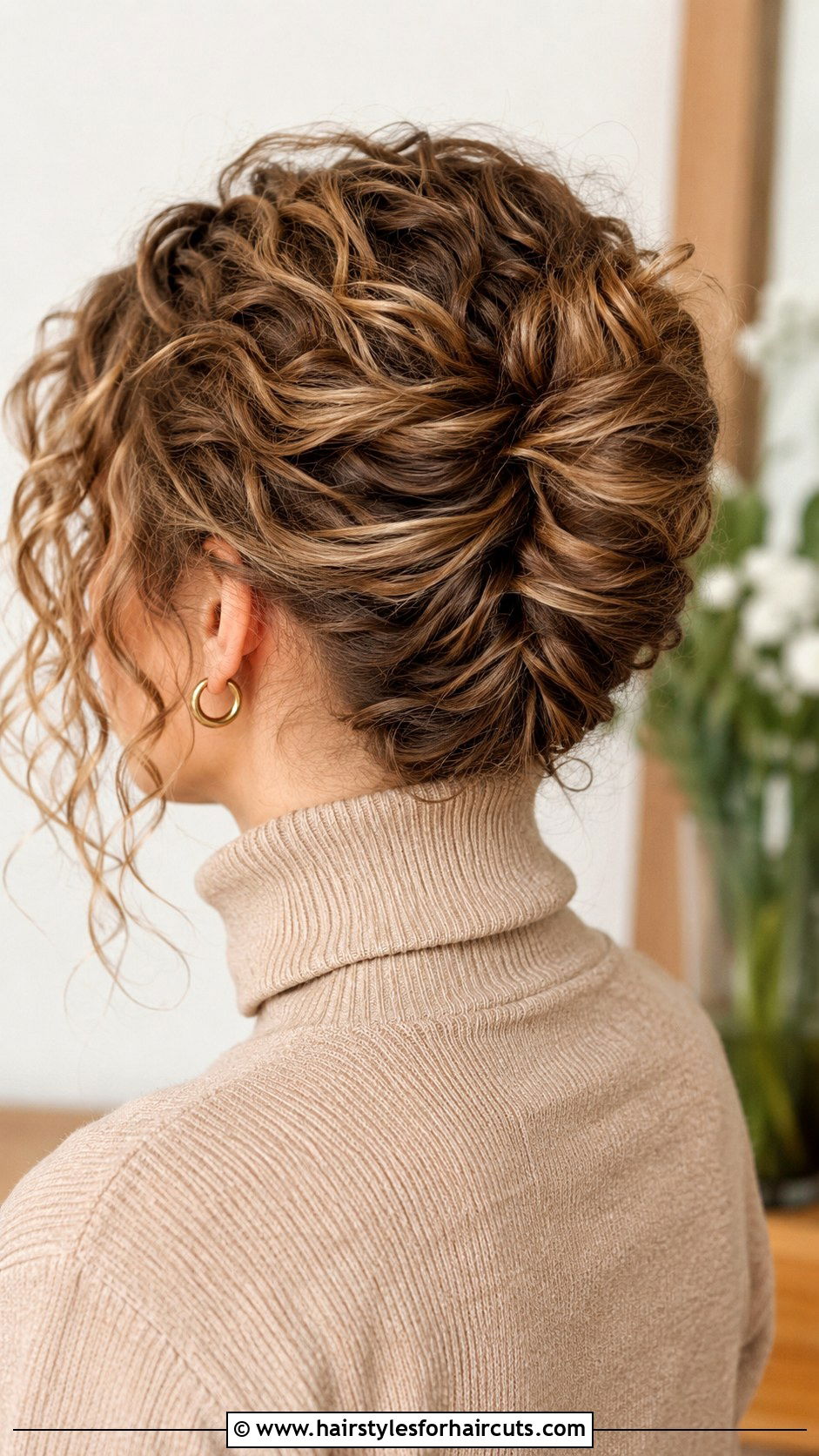 Curly French Twist - 25 work hairstyles for curly hair - 25 work hairstyles for curly hair