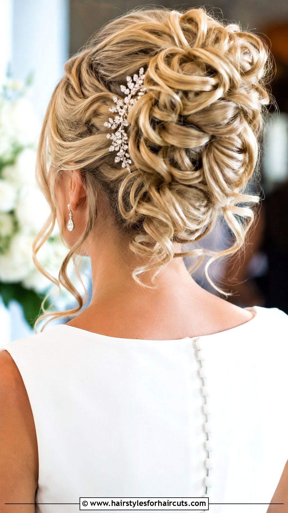 Curly French Twist Wedding Hairstyle - 25 curly hair wedding hairstyles - 25 curly hair wedding hairstyles