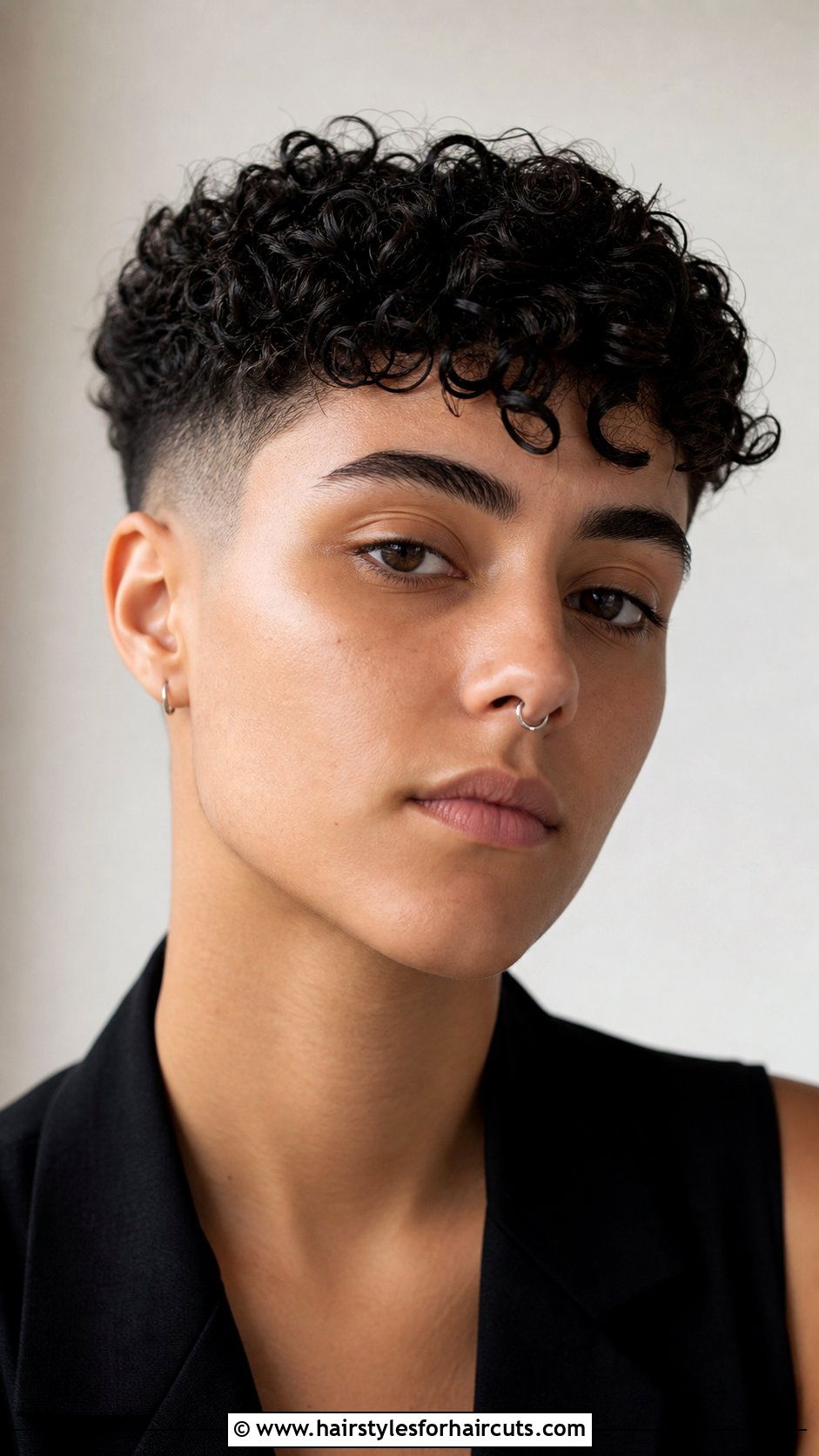 Curly Fringe Fade - 25 gender neutral haircuts for curly hair - 25 gender neutral haircuts for curly hair