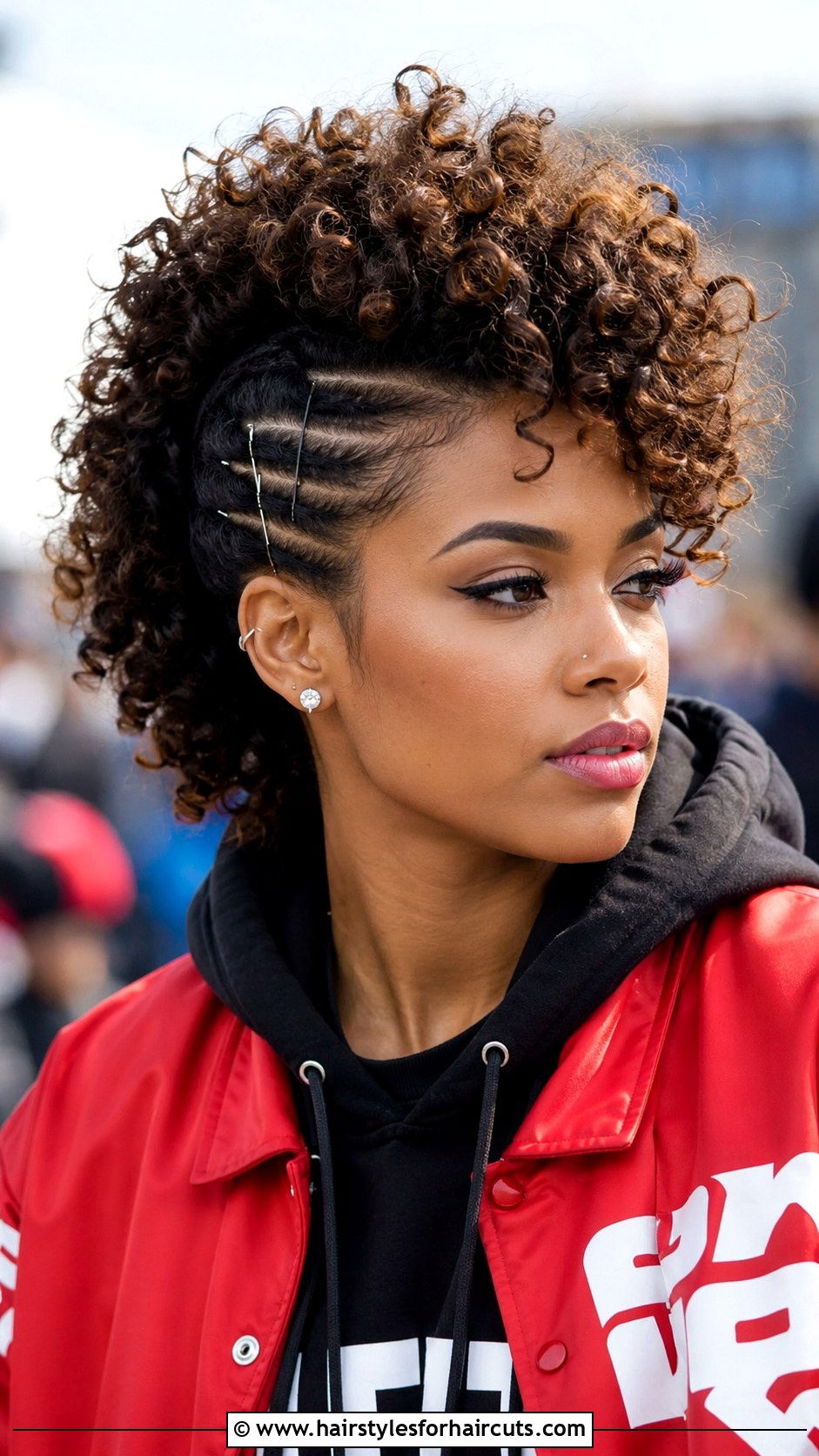 Curly Frohawk - 25 dance hairstyles for short hair - 25 dance hairstyles for short hair