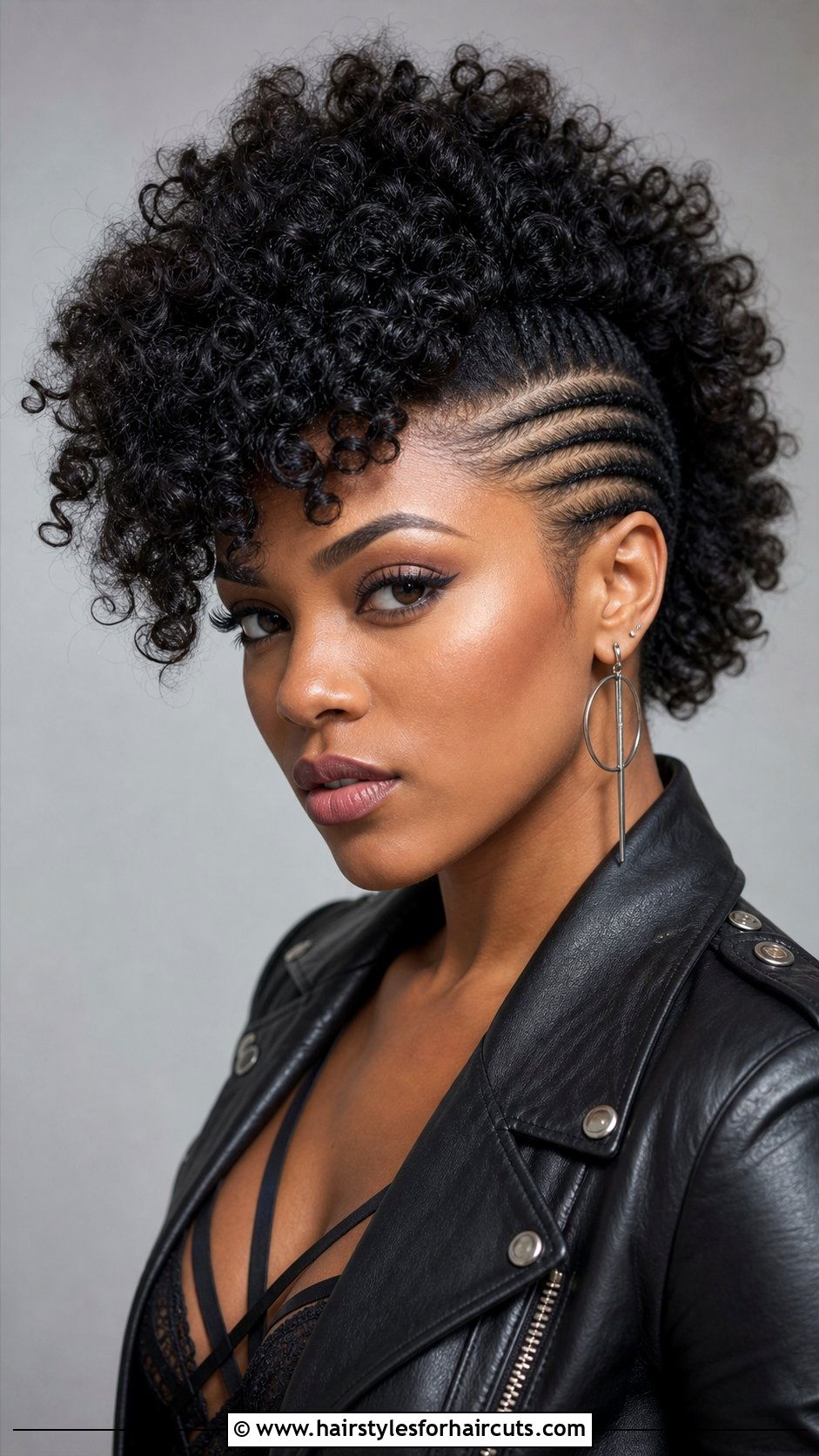 Curly Frohawk - 25 hairstyles for short natural hair 4c - 25 hairstyles for short natural hair 4c