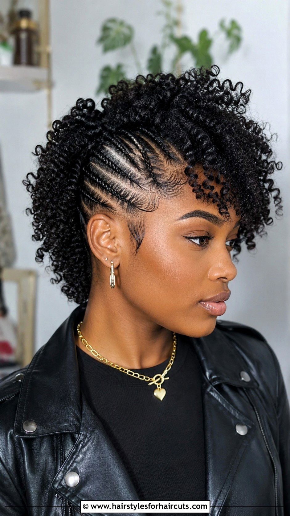 Curly Frohawk Braid Out - 25 cute black girl hairstyles - 25 cute black girl hairstyles