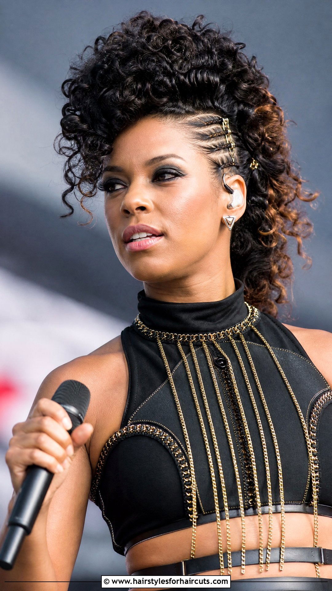 Curly Frohawk Hairstyle - 25 curly hairstyles for natural black hair - 25 curly hairstyles for natural black hair