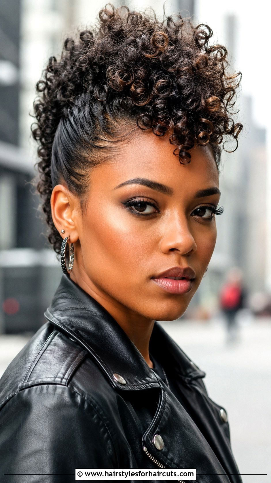 Curly Frohawk Updo - 25 birthday hairstyles for curly hair - 25 birthday hairstyles for curly hair