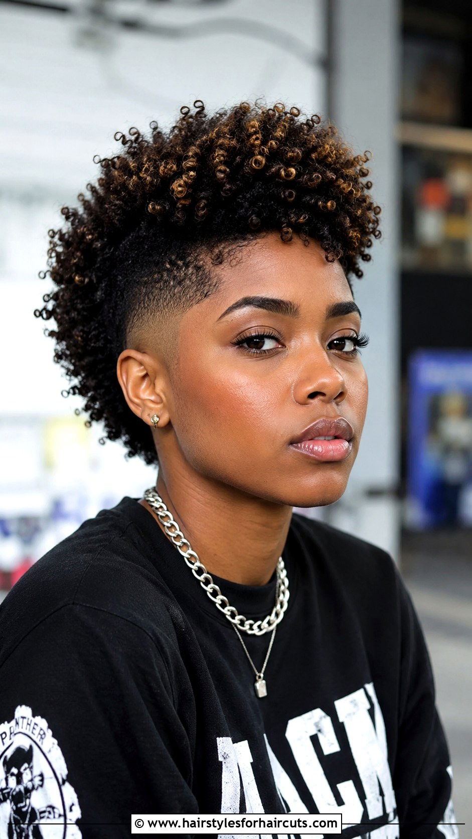 Curly Frohawk With Fade - 25 birthday hairstyles for black girl natural hair - 25 birthday hairstyles for black girl natural hair