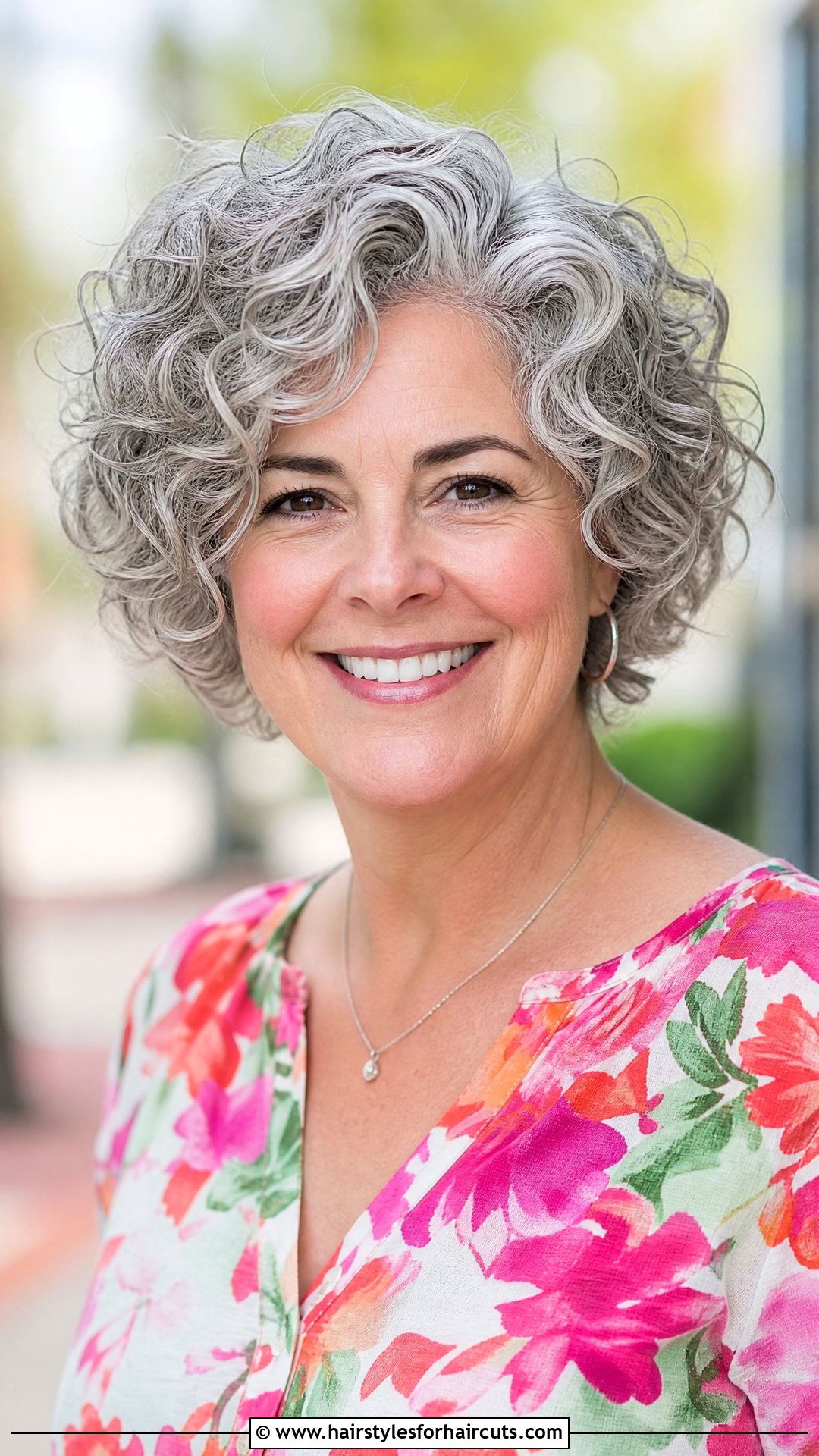 Curly Grey Bob - 25 women grey hairstyles - 25 women grey hairstyles