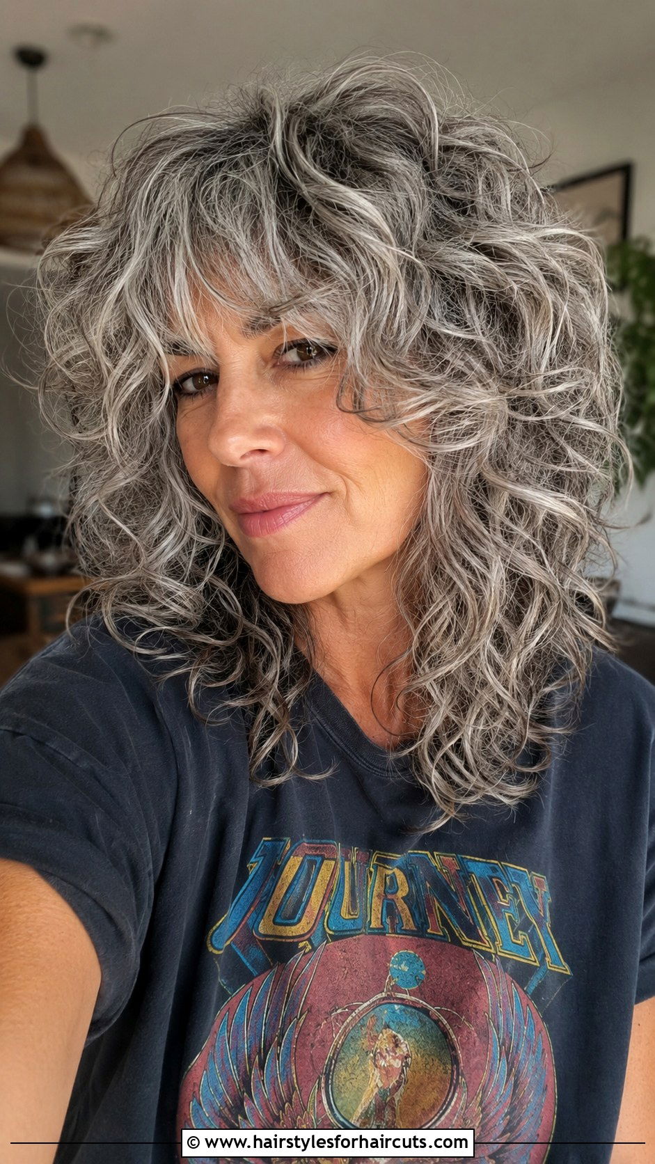 Curly Grey Shag - 25 black hairstyles for grey hair over 60 - 25 black hairstyles for grey hair over 60