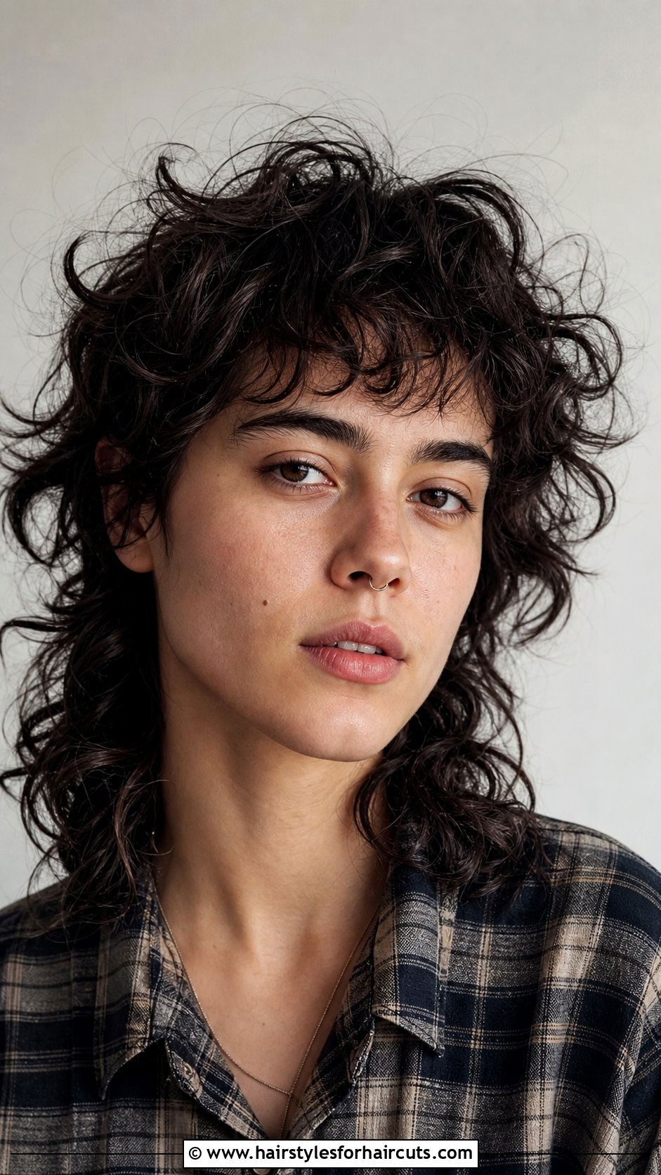 Curly Grunge Cut - 25 gender neutral haircuts for curly hair - 25 gender neutral haircuts for curly hair