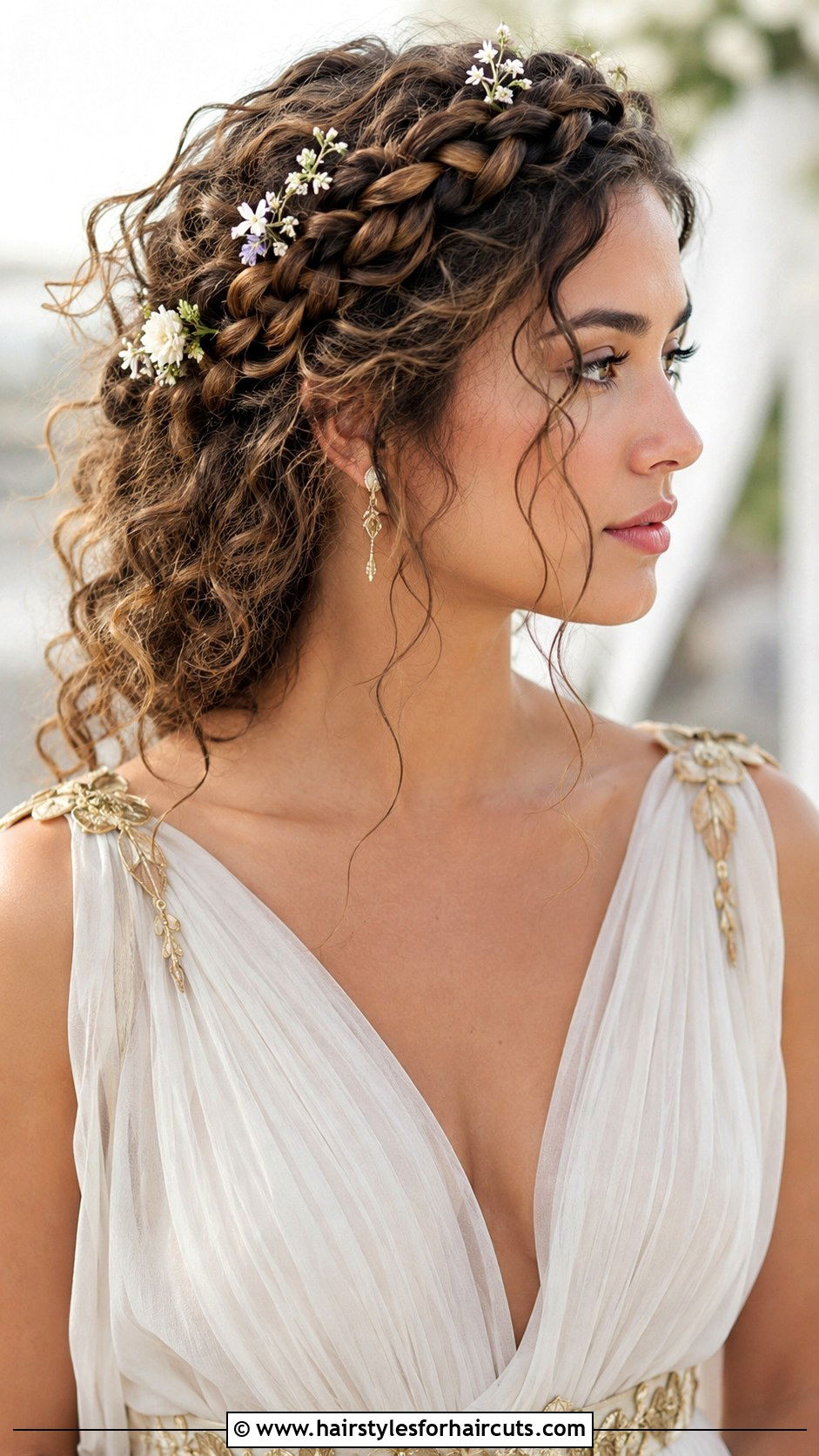 Curly Hair Beach Halo Braid - 25 curly hair beach hairstyles - 25 curly hair beach hairstyles