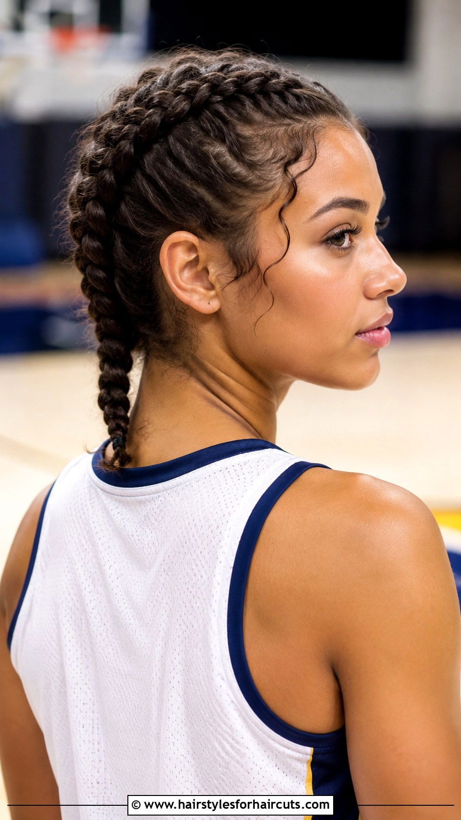 Curly Hair French Braid - 25 basketball hairstyles for curly hair - 25 basketball hairstyles for curly hair
