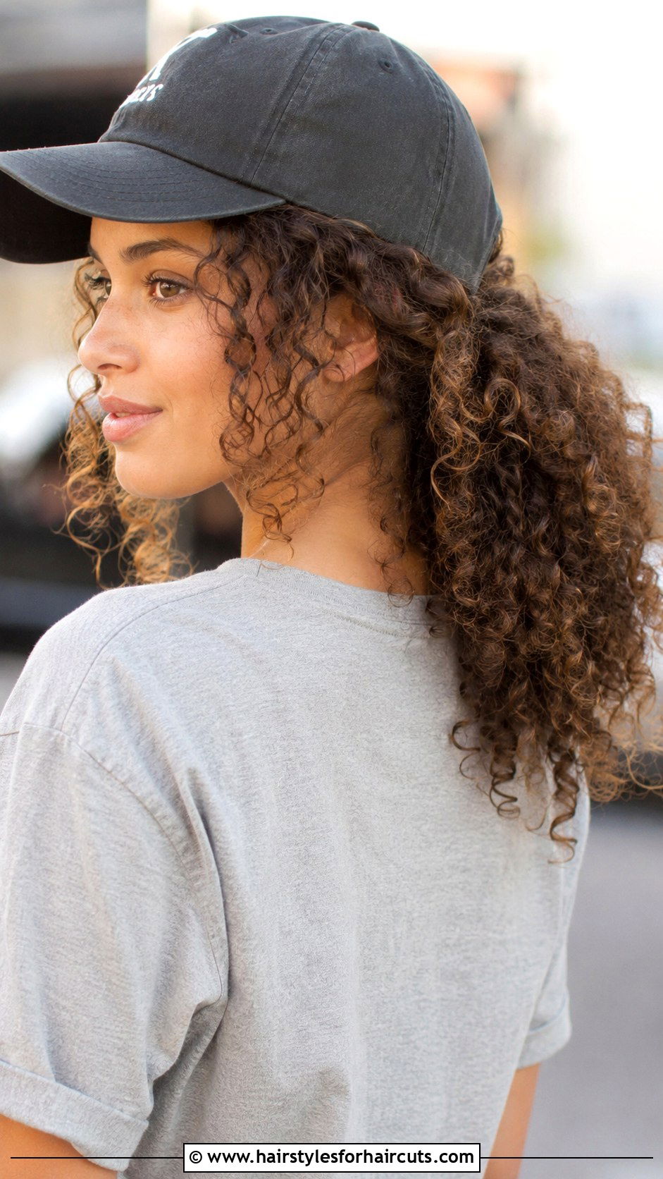 Curly Hair Under Cap - 25 cap hairstyles - 25 cap hairstyles