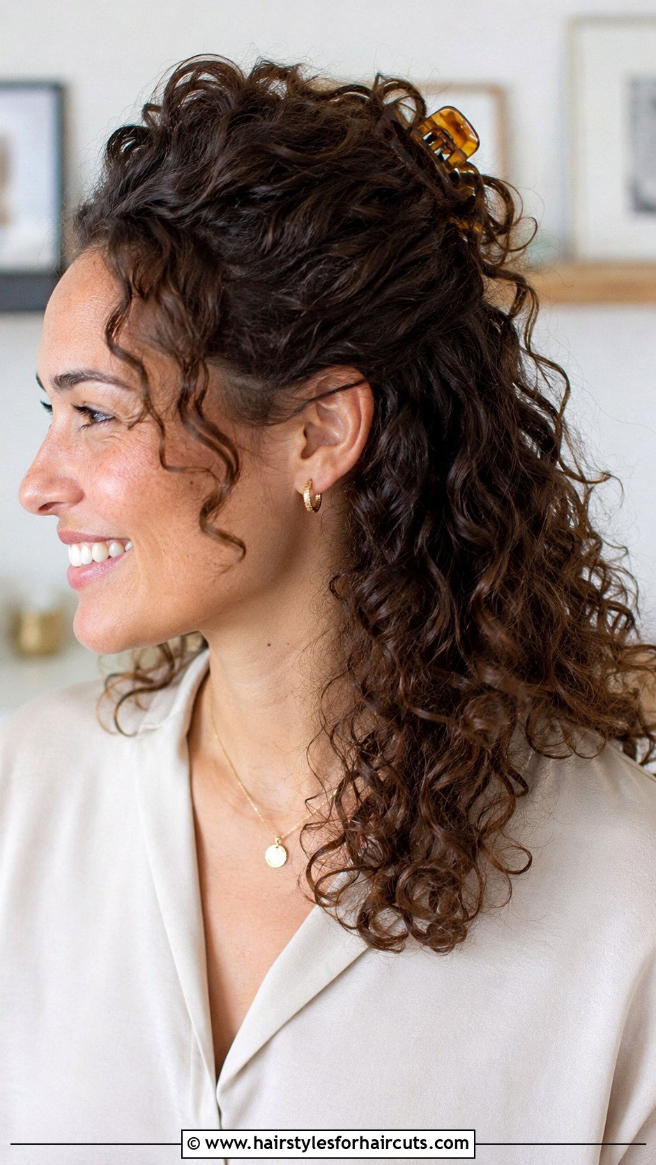 Curly Hair Up Half Up Half Down - 25 curly hair up hairstyles - 25 curly hair up hairstyles