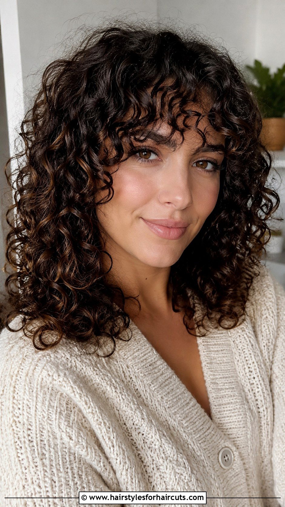 Curly Hair With Bangs - 25 curl hairstyles - 25 curl hairstyles