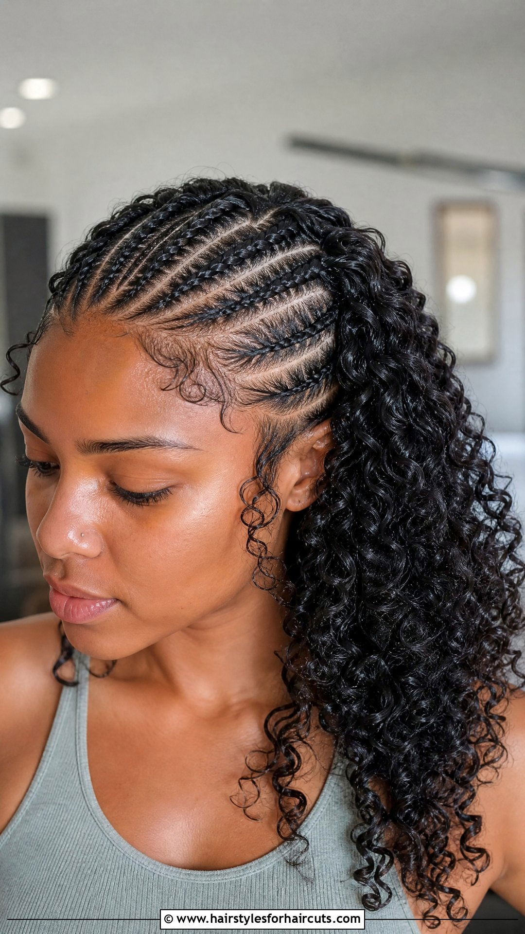 Curly Hair With Cornrows - 25 types of curly hairstyles - 25 types of curly hairstyles