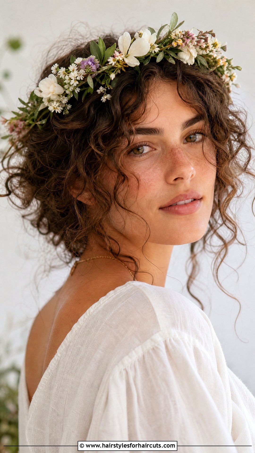 Curly Hair With Flower Crown - 25 hippie hairstyles for curly hair - 25 hippie hairstyles for curly hair