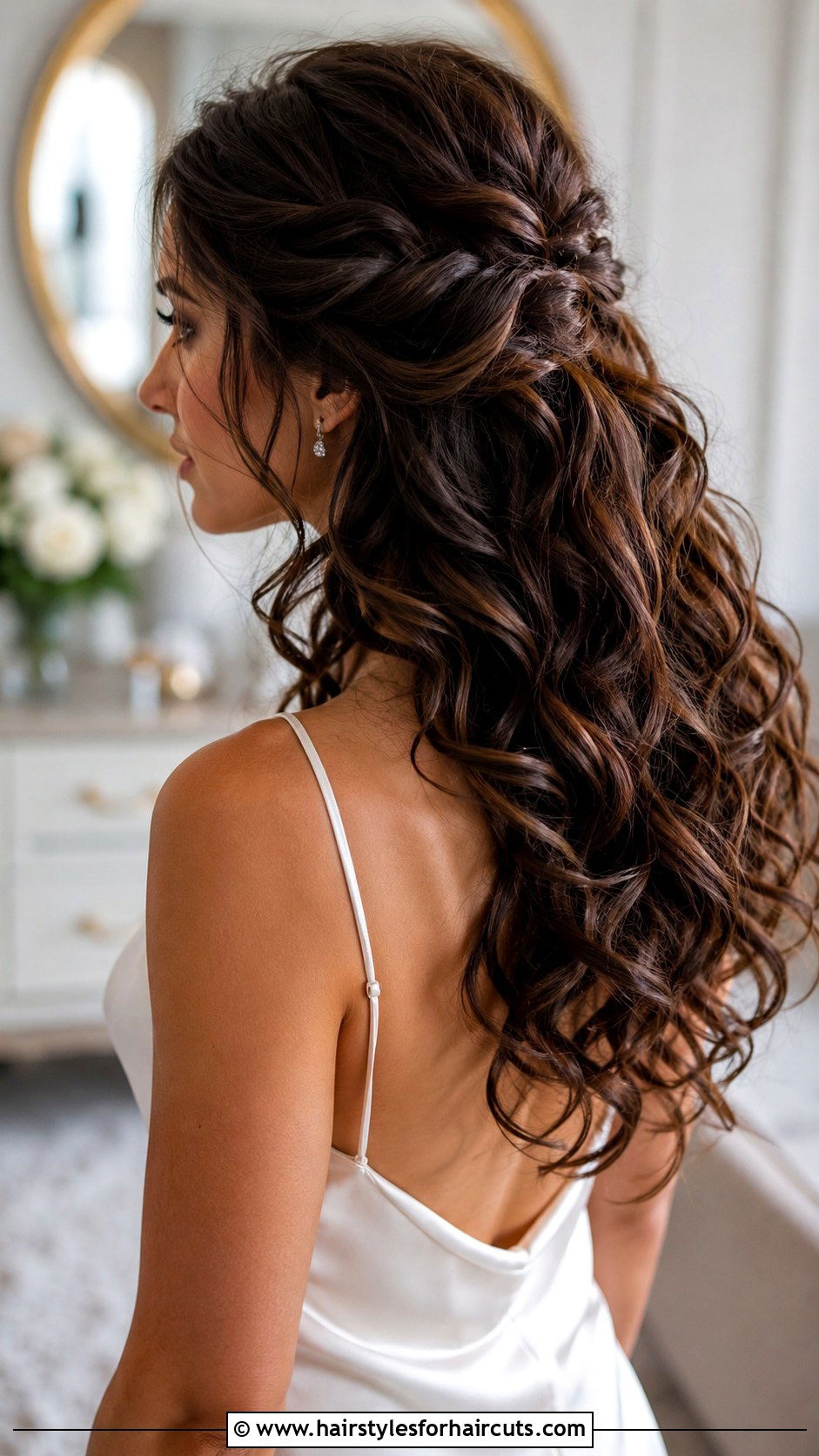 Curly Half Up Half Down Wedding Hairstyle - 25 elegant wedding hairstyles for natural black hair - 25 elegant wedding hairstyles for natural black hair