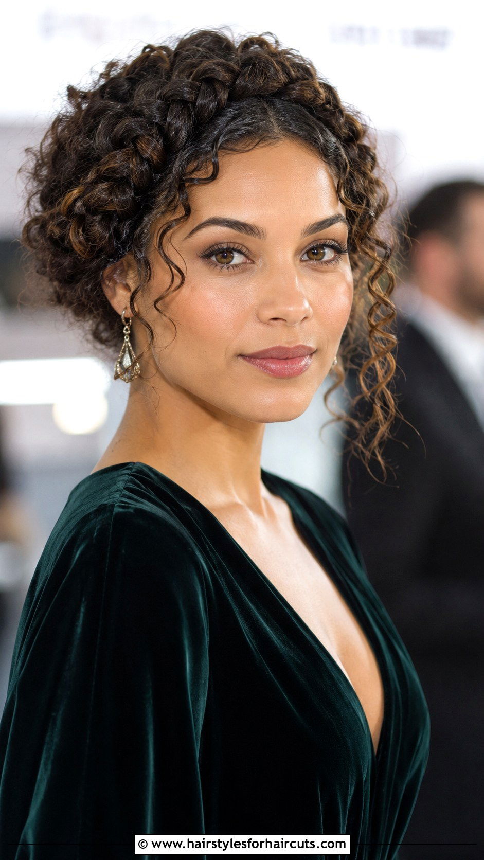 Curly Halo Braid - 25 curly hair party hairstyles - 25 curly hair party hairstyles