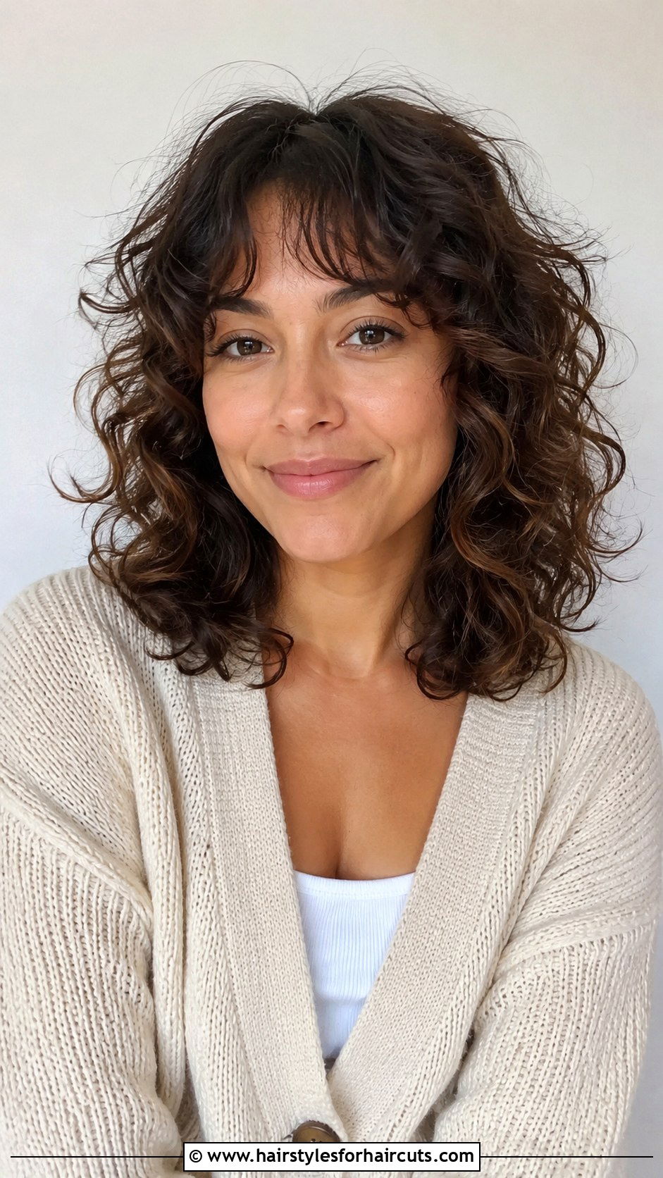Curly Layered Medium Cut - 25 androgynous haircuts for curly hair - 25 androgynous haircuts for curly hair