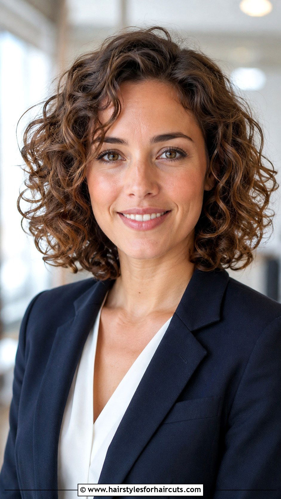 Curly Lob Haircut - 25 business casual hairstyles for curly hair - 25 business casual hairstyles for curly hair