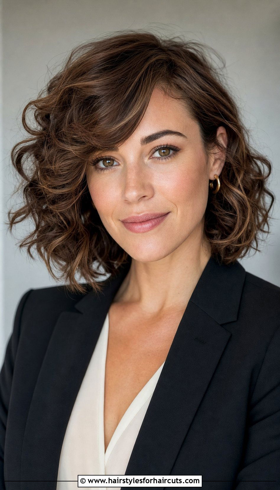 Curly Lob With Side Bangs - 25 curly haircuts bangs - 25 curly haircuts bangs
