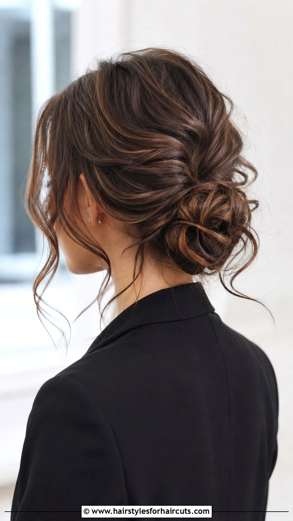 Curly Low Chignon Updo - 25 easy updo hairstyles for curly hair - 25 easy updo hairstyles for curly hair