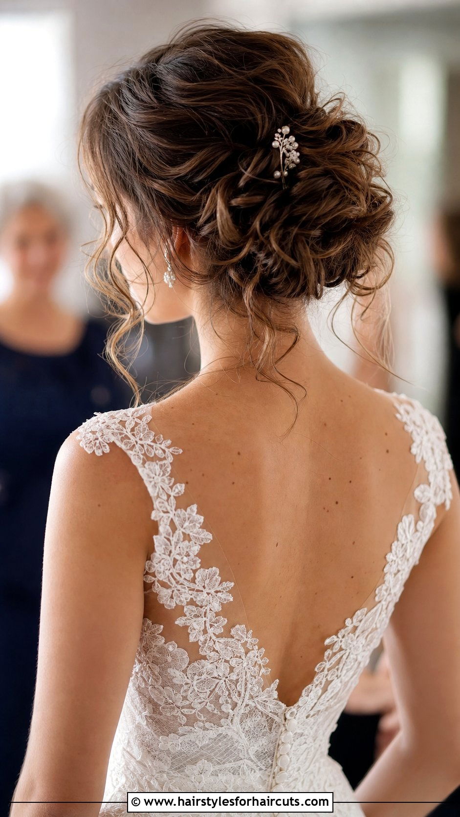 Curly Messy Bun Wedding Hairstyle - 25 long curly hair wedding hairstyles - 25 long curly hair wedding hairstyles