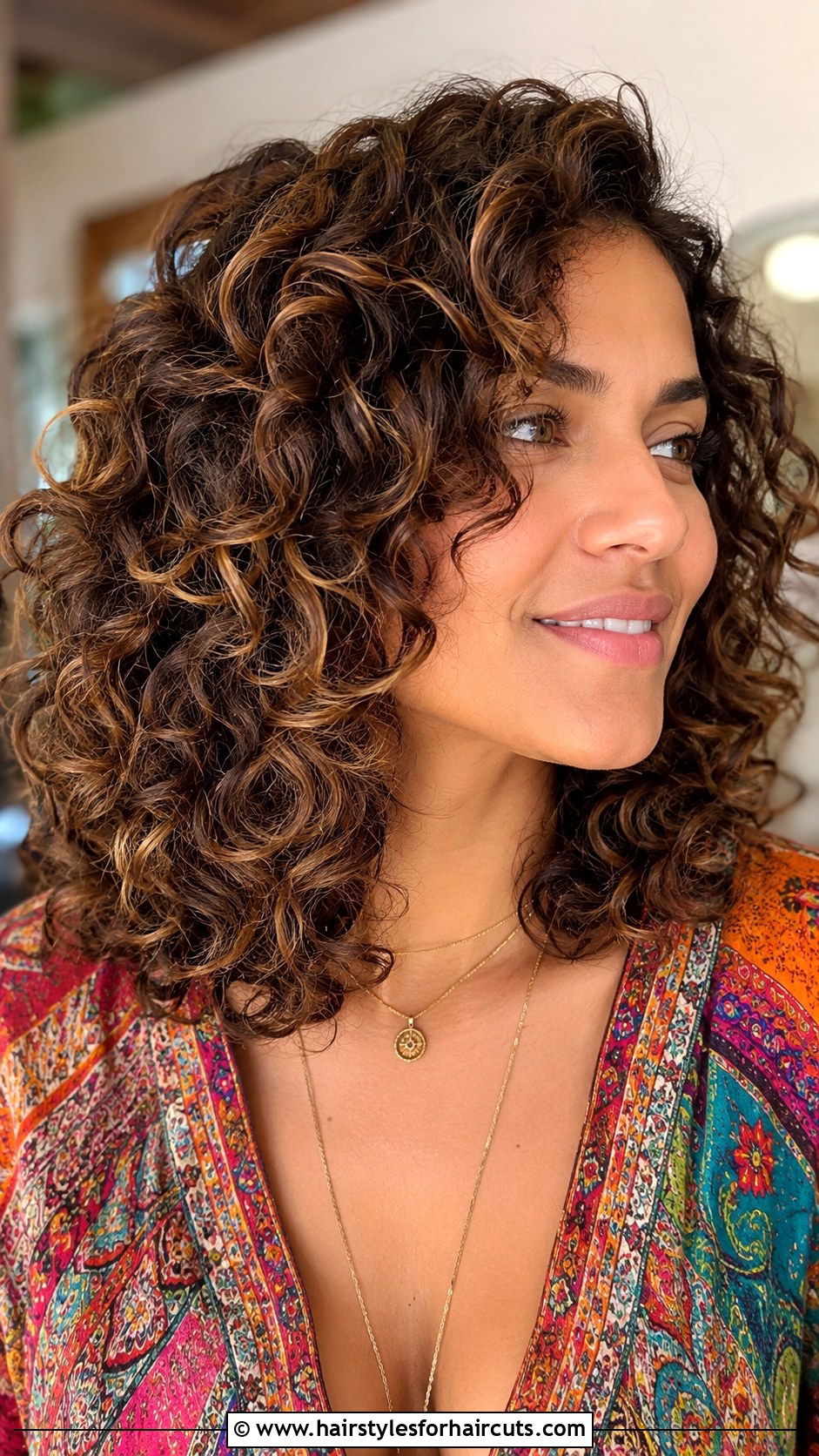 Curly Mid Length Layered Cut - 25 hairstyles layer - 25 hairstyles layer