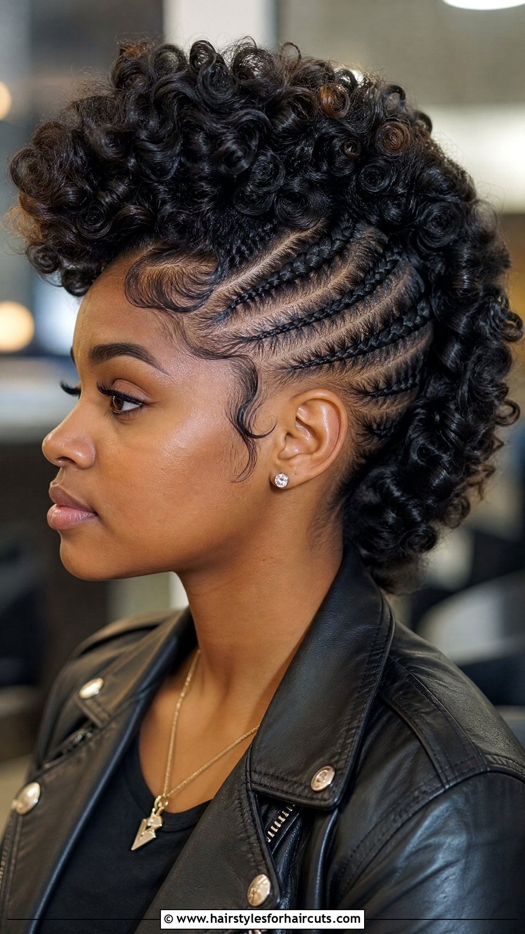Curly Mohawk - 25 hairstyles for black girls with thick hair - 25 hairstyles for black girls with thick hair
