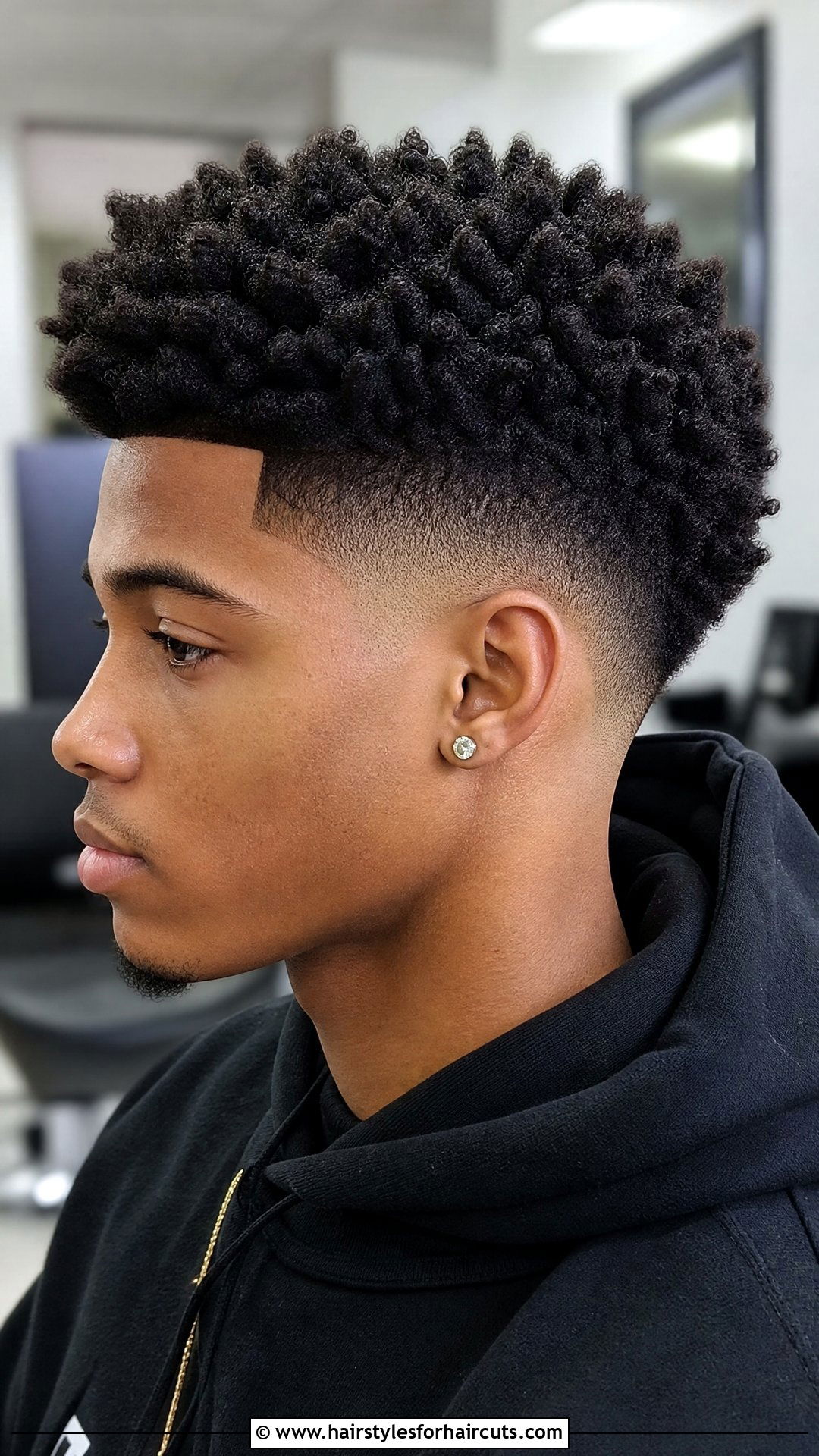 Curly Mohawk Fade With Sponge Curls - 25 mohawk fade haircuts curly hair - 25 mohawk fade haircuts curly hair