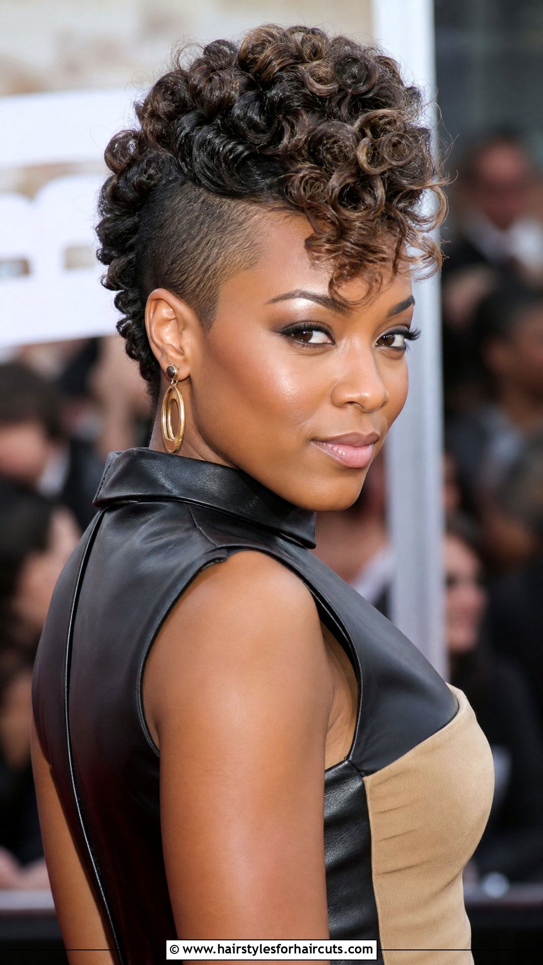 Curly Mohawk Updo - 25 updo prom hairstyles for curly hair - 25 updo prom hairstyles for curly hair