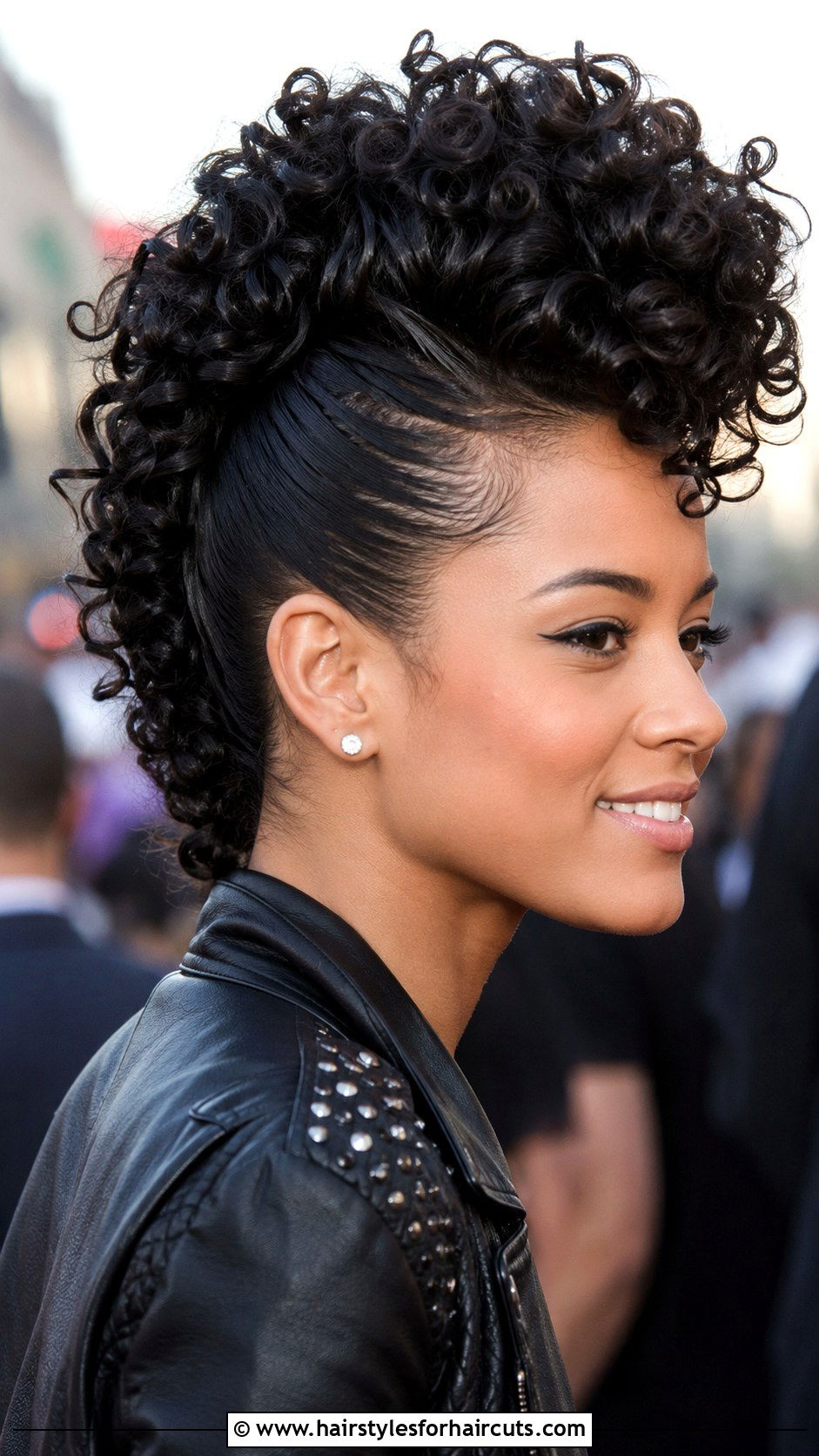 Curly Mohawk Updo - 25 hairstyles after curling hair - 25 hairstyles after curling hair