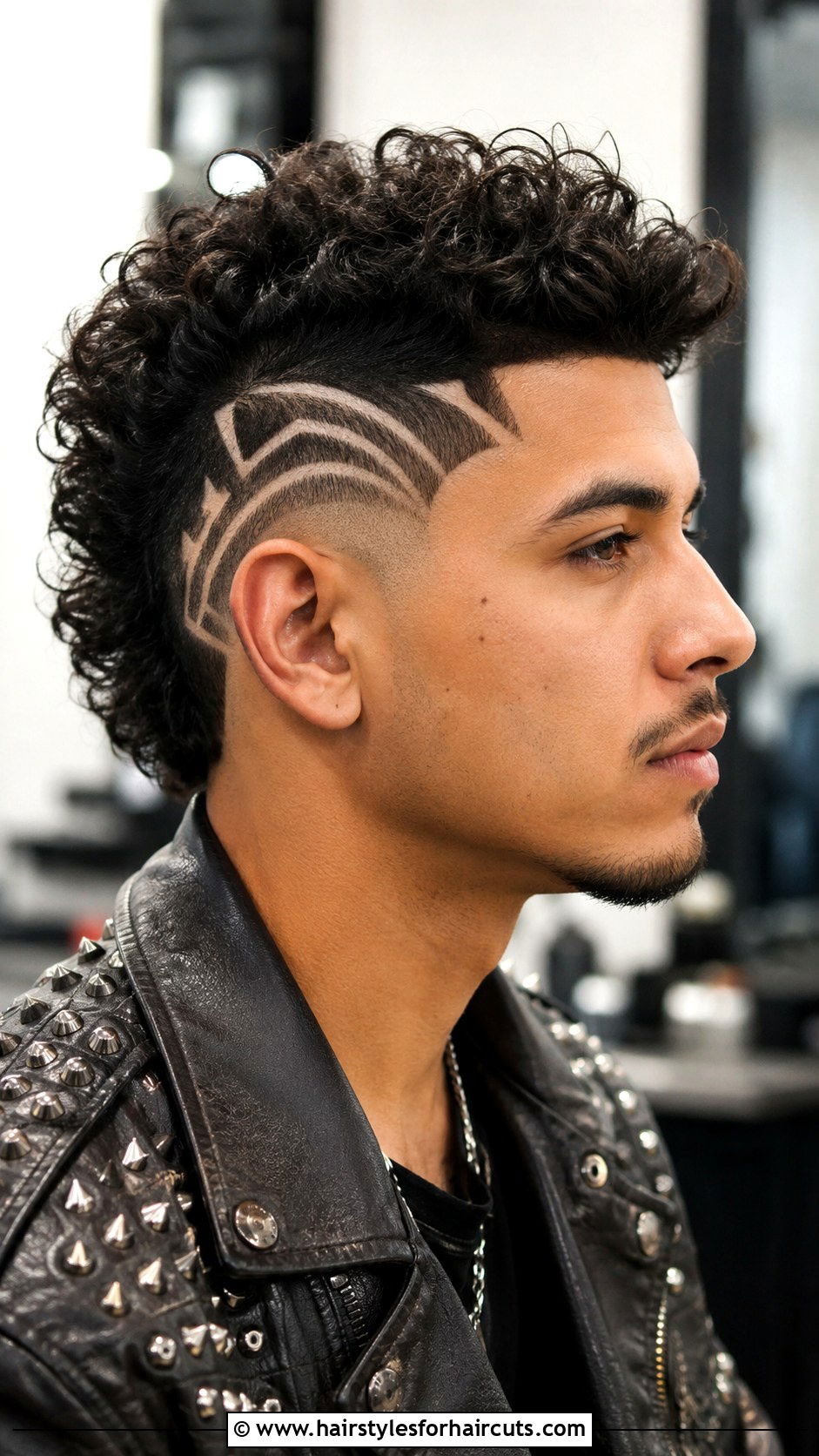 Curly Mohawk With Designs - 25 african hairstyles men - 25 african hairstyles men