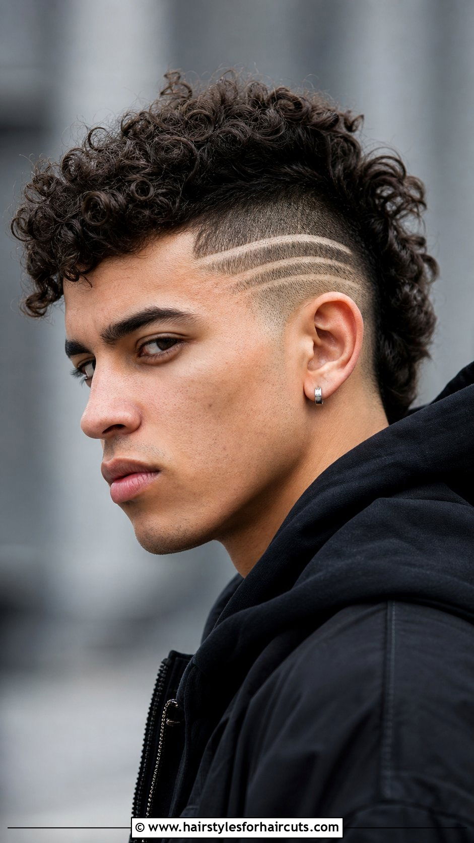 Curly Mohawk With Shaved Lines - 25 mohawk haircuts curly hair - 25 mohawk haircuts curly hair