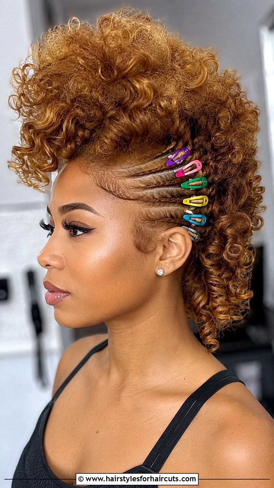 Curly Mohawk With Snap Clips - 25 curly hairstyles with clips - 25 curly hairstyles with clips