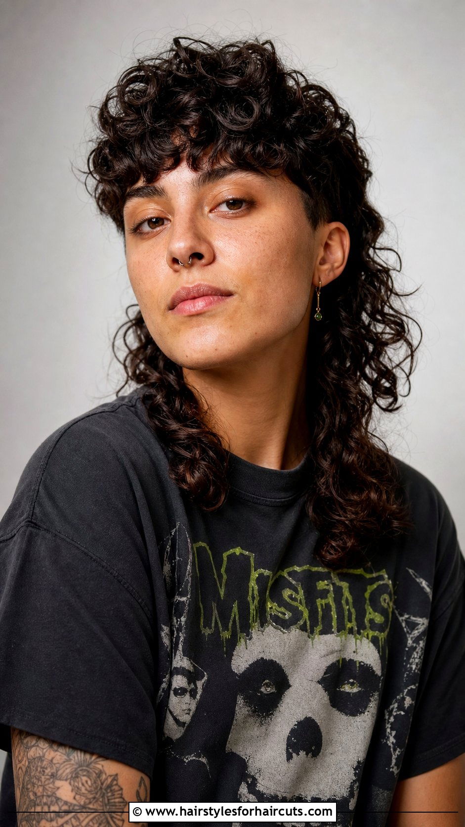 Curly Mullet Haircut - 25 gender neutral haircuts for curly hair - 25 gender neutral haircuts for curly hair