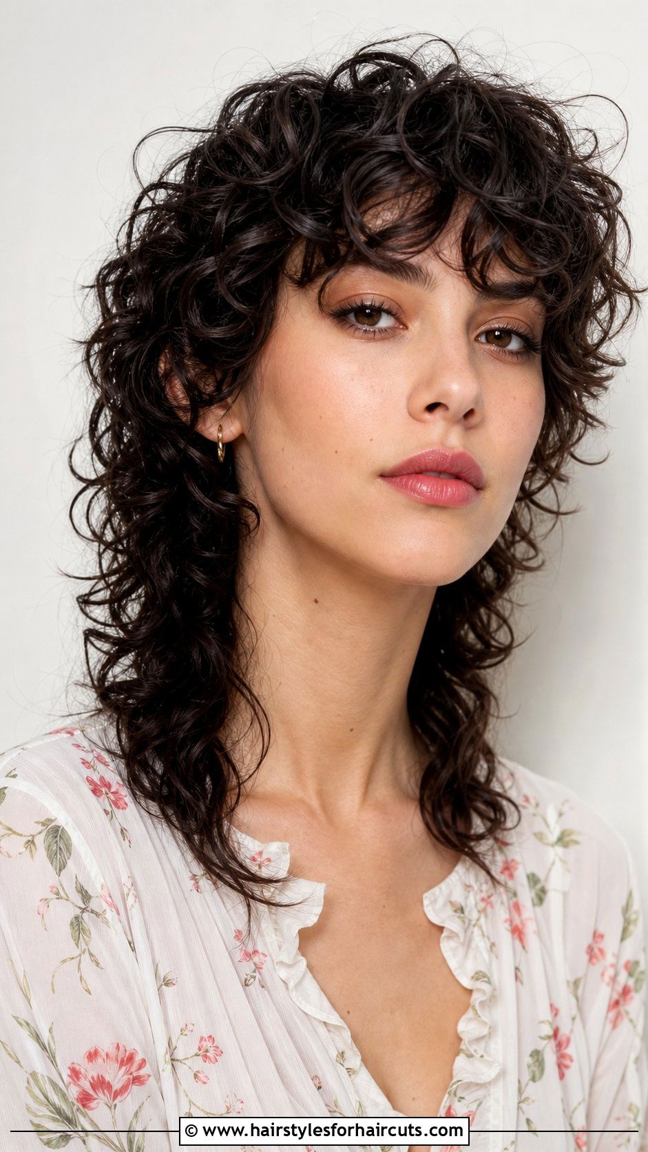 Curly Mullet With Face Framing Layers - 25 mullet haircuts curly hair - 25 mullet haircuts curly hair