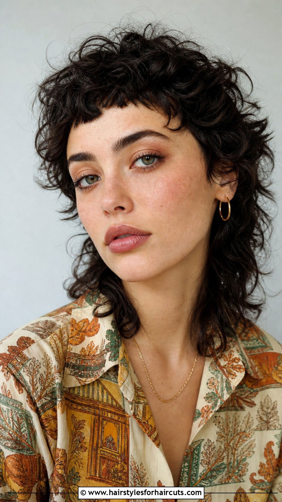 Curly Mullet With Micro Bangs - 25 curly haircuts bangs - 25 curly haircuts bangs