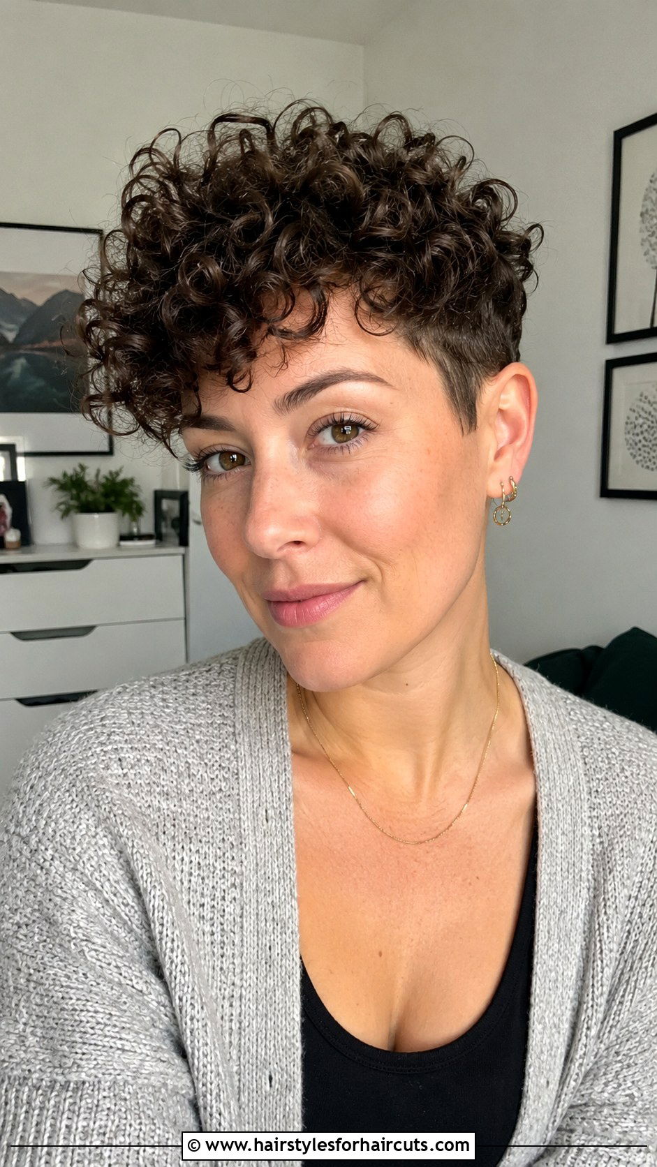 Curly Pixie Cut - 25 70s disco hairstyles for short hair - 25 70s disco hairstyles for short hair
