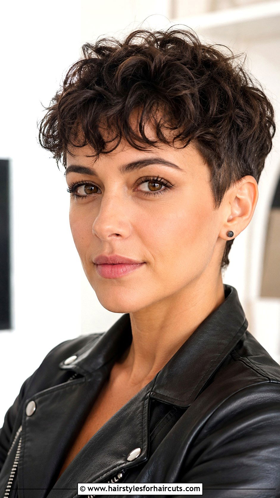 Curly Pixie Cut With Bangs - 25 bang haircuts for curly hair - 25 bang haircuts for curly hair