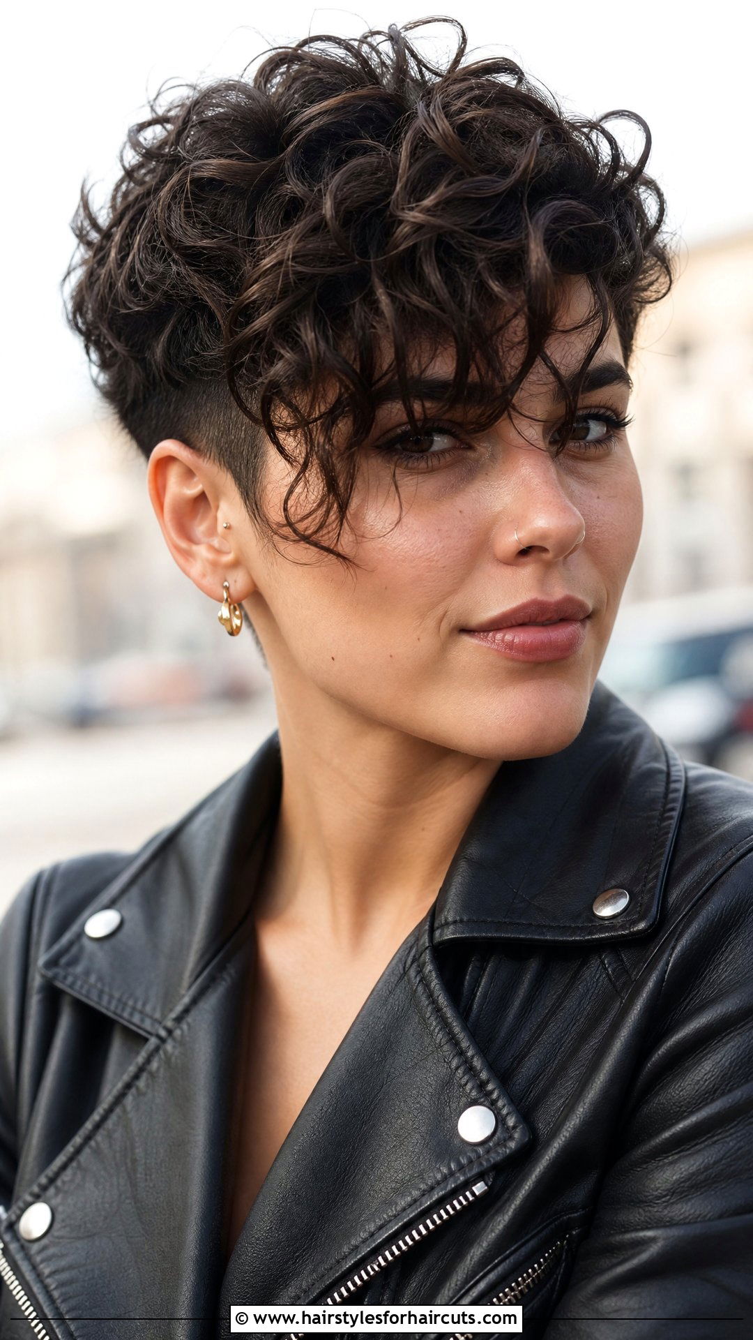 Curly Pixie Cut With Long Bangs - 25 hippie hairstyles for curly hair - 25 hippie hairstyles for curly hair