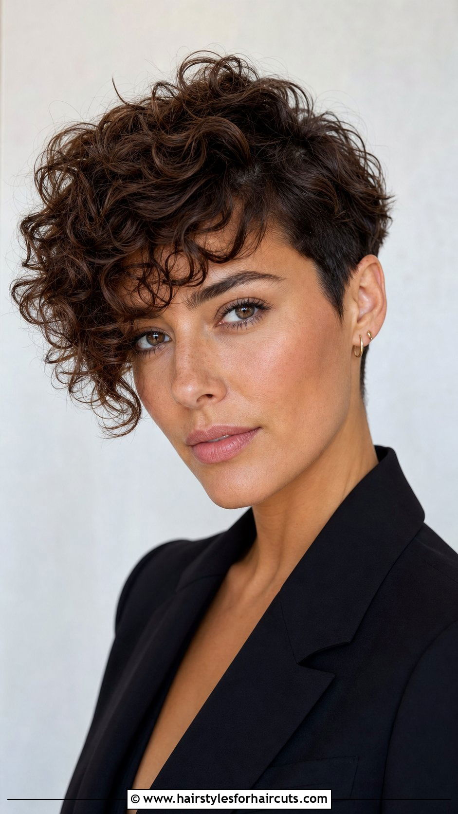 Curly Pixie With Long Bangs - 25 frizzy hair edgy short curly haircuts - 25 frizzy hair edgy short curly haircuts
