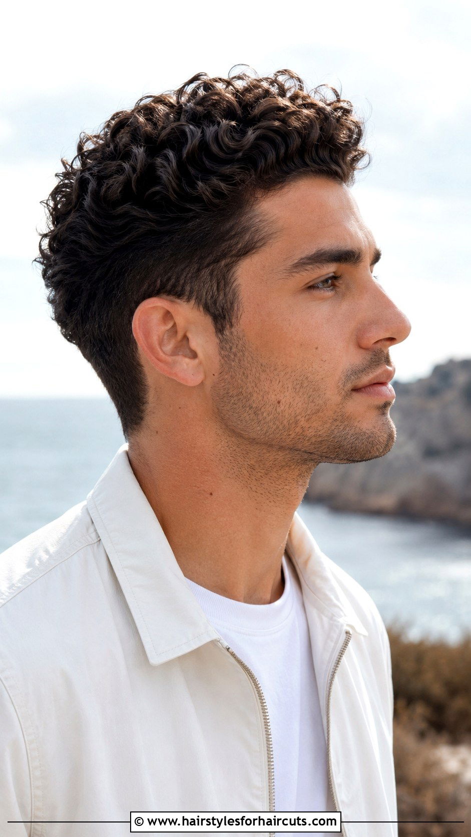 Curly Pompadour - 25 50s hairstyles for men - 25 50s hairstyles for men
