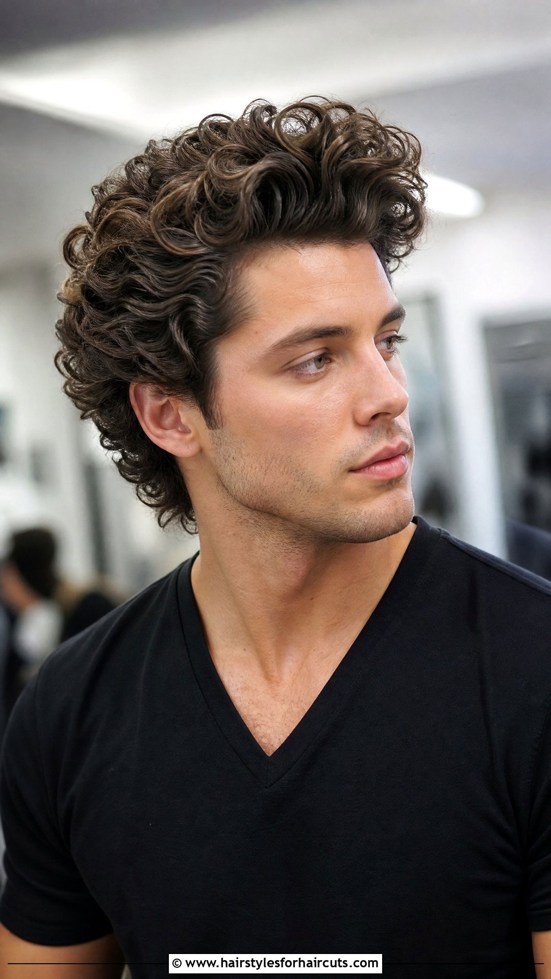Curly Pompadour - 25 ftm haircuts for curly hair - 25 ftm haircuts for curly hair