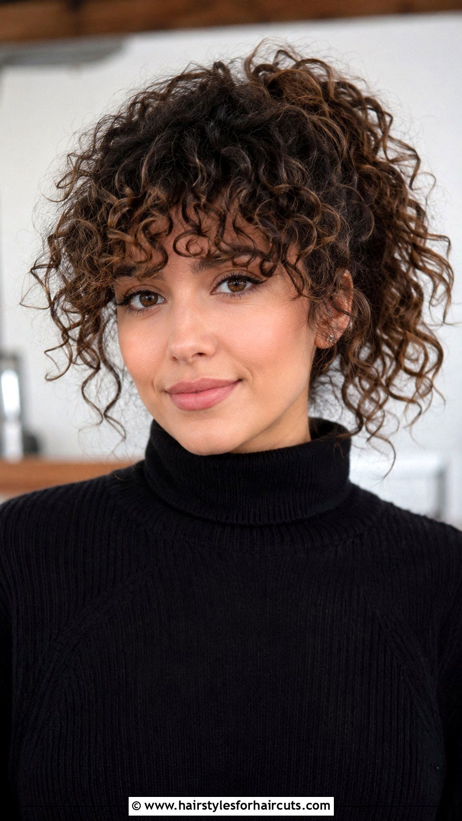 Curly Ponytail With Bangs - 25 ponytail hairstyles for curly hair - 25 ponytail hairstyles for curly hair