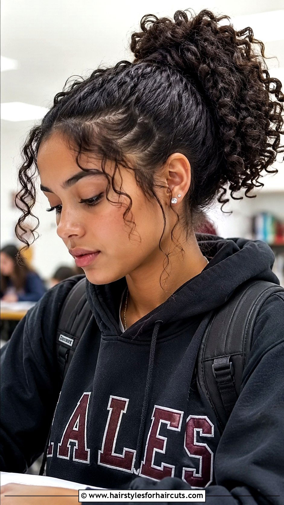 Curly Ponytail With Face Framing Strands - 25 curly hair cute mixed girl hairstyles - 25 curly hair cute mixed girl hairstyles