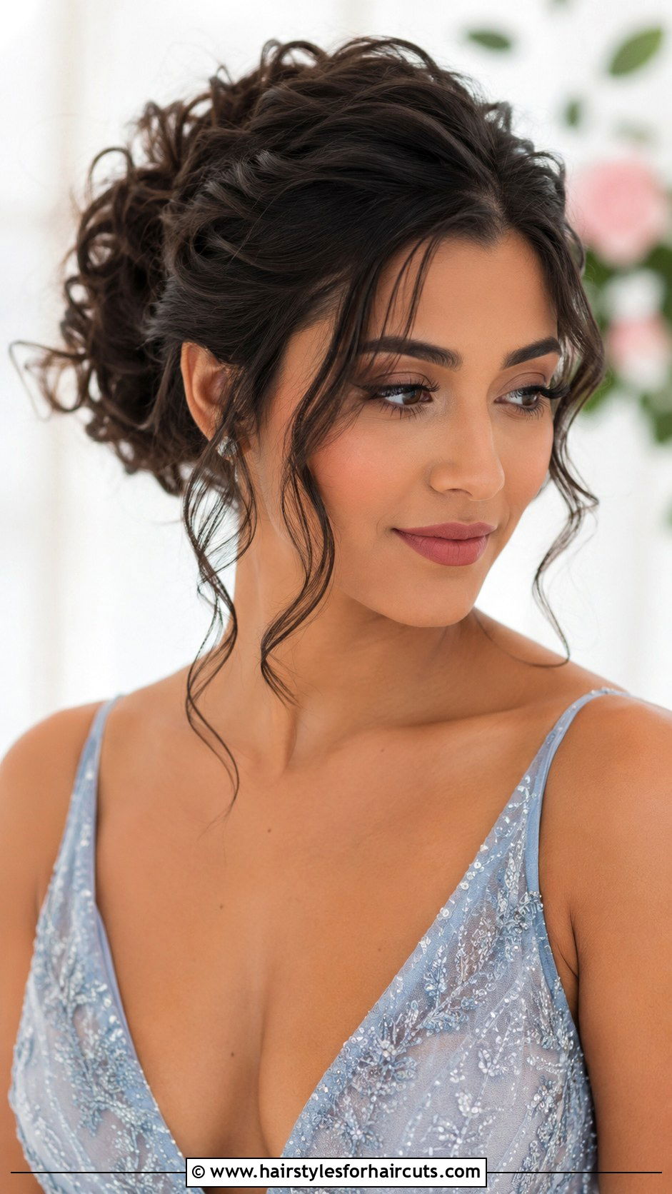 Curly Prom Updo With Face Framing Pieces - 25 curly long hair prom hairstyles - 25 curly long hair prom hairstyles